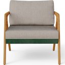 Ver imagem 6 de Kit 02 Poltronas Decorativas Sala Estar Pietra L02 Facto Verde Musgo Linho Bege - Lyam Decor