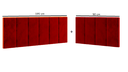 Ver imagem 5 de Cabeceira em L para Cama Box Solteiro Proteção Lateral Estofada - Vermelho Suede