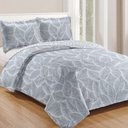 Ver imagem 1 de Kit Cobre Leito Colcha Mix King Estampado Dupla Face Floral 3 Peças - Cristiane