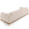 Sofá 04 Lugares Para Sala de Estar Kiev 260 cm D02 Veludo Bege C-309 - Lyam Decor - 7