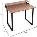 Ver imagem 3 de Mesa Escrivaninha Estilo Industrial Mel 100 cm Bemfixa