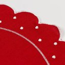Ver imagem 6 de Kit 12 Pçs Jogo Americano Sousplat Poá Bordado 6 Lugares Mesa Vermelho
