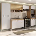 Ver imagem 1 de Armário de Cozinha Completa com Gabinete de Pia 5 Pçs Paris Multimóveis Mp2221 Rustic/branco