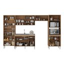Ver imagem 5 de Armário de Cozinha Completa com Gabinete de Pia 5 Pçs Paris Multimóveis Mp2221 Rustic/branco