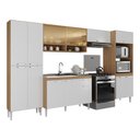 Ver imagem 2 de Armário de Cozinha Completa com Gabinete de Pia 5 Pçs Paris Multimóveis Mp2221 Rustic/branco