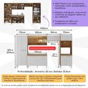 Ver imagem 3 de Armário de Cozinha Completa com Gabinete de Pia 5 Pçs Paris Multimóveis Mp2221 Rustic/branco
