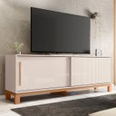 Ver imagem 2 de Rack Bancada para Tv 65 Pol 180cm Lucca Off White/freijó C01 - Mpozenato