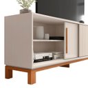 Ver imagem 7 de Rack Bancada para Tv 65 Pol 180cm Lucca Off White/freijó C01 - Mpozenato