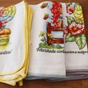 Ver imagem 1 de Kit 6 Panos De Prato 100% Algodão Decorado Com Viés 42x68