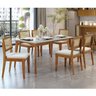 Conjunto Sala de Jantar Mesa Monalisa com 6 Cadeiras Rainha Nesher Móveis - 1