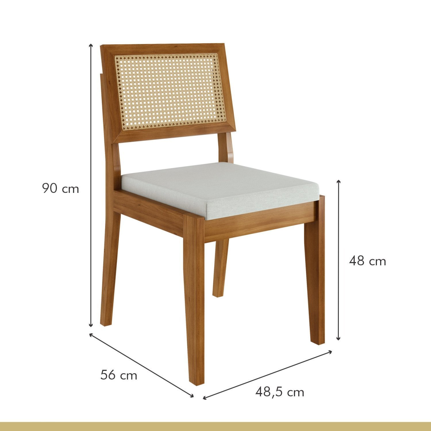 Conjunto Sala de Jantar Mesa Monalisa com 6 Cadeiras Rainha Nesher Móveis - 5