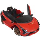 Ver imagem 3 de Mini Carro Elétrico Infantil Criança 6V Lamborghini Sián Controle Remoto Vermelho Brinqway BW-