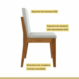 Conjunto Sala de Jantar Mesa Monalisa com 6 Cadeiras Lady Nesher Móveis - 10