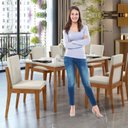 Ver imagem 7 de Conjunto Sala de Jantar Mesa Monalisa com 6 Cadeiras Lady Nesher Móveis