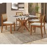 Conjunto Sala de Jantar Mesa Donna com 4 Cadeiras Rainha Nesher Móveis - 1