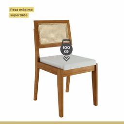 Conjunto Sala de Jantar Mesa Donna com 4 Cadeiras Rainha Nesher Móveis - 7 Conjunto Sala de Jantar Mesa Donna com 4 Cadeiras Rainha Nesher Móveis - 7