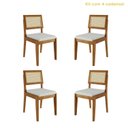 Ver imagem 3 de Conjunto Sala de Jantar Mesa Donna com 4 Cadeiras Rainha Nesher Móveis