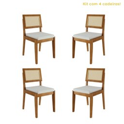 Conjunto Sala de Jantar Mesa Donna com 4 Cadeiras Rainha Nesher Móveis - 3 Conjunto Sala de Jantar Mesa Donna com 4 Cadeiras Rainha Nesher Móveis - 3