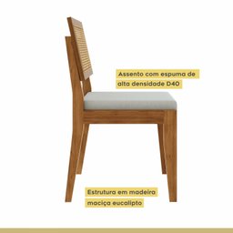 Conjunto Sala de Jantar Mesa Donna com 4 Cadeiras Rainha Nesher Móveis - 9 Conjunto Sala de Jantar Mesa Donna com 4 Cadeiras Rainha Nesher Móveis - 9