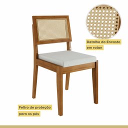 Conjunto Sala de Jantar Mesa Donna com 4 Cadeiras Rainha Nesher Móveis - 8 Conjunto Sala de Jantar Mesa Donna com 4 Cadeiras Rainha Nesher Móveis - 8