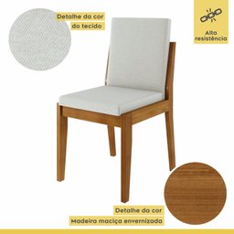 Conjunto Sala de Jantar Mesa Donna com 4 Cadeiras Lady Nesher Móveis - 11