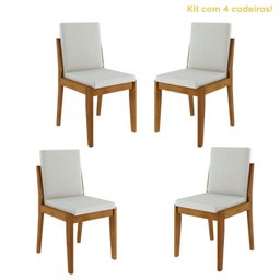 Conjunto Sala de Jantar Mesa Donna com 4 Cadeiras Lady Nesher Móveis - 2