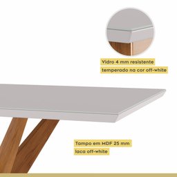 Conjunto Sala de Jantar Mesa Donna com 4 Cadeiras Lady Nesher Móveis - 8