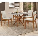 Ver imagem 1 de Conjunto Sala de Jantar Mesa Donna com 4 Cadeiras Lady Nesher Móveis