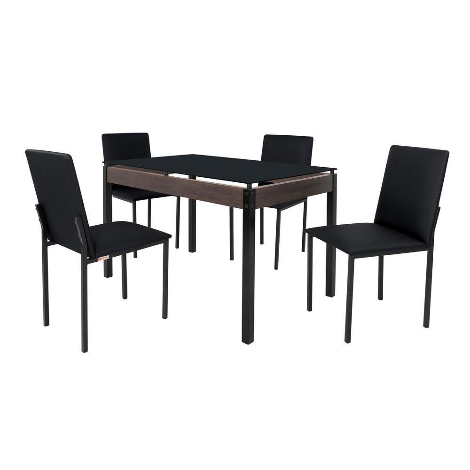 Conjunto Sala de Jantar Mesa Dubai 120x75cm Tampo Vidro com 4 Cadeiras  - 3
