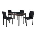 Ver imagem 3 de Conjunto Sala de Jantar Mesa Dubai 120x75cm Tampo Vidro com 4 Cadeiras 