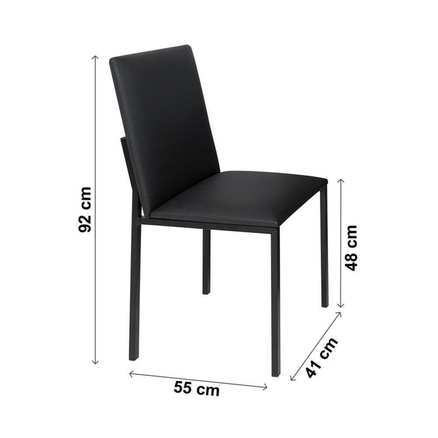 Conjunto Sala de Jantar Mesa Dubai 120x75cm Tampo Vidro com 4 Cadeiras  - 5