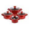 Jogo de Panelas em Cerâmica Duo com 4 Peças Ceraflame Pomodoro - 1