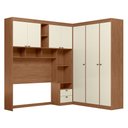 Ver imagem 1 de Quarto Modulado Casal Completo 7 Portas 4 Gavetas Lugano Jatoba Areia Santos Andirá