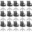 Ver imagem 1 de Kit 15 Cadeiras de Escritório Diretor Tela Mesh Base Cromada Santiago
