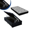 Ver imagem 2 de Cama Box Baú Solteiro Resistence Suede Preto + Colchão Solteiro Resistence Espuma D33 Com EPS 16x88x