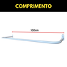 Kit 4 Araras Estilo Moderno Aço Resistente + 4 Cabideiros Rt Inclinados Fixos de Parede Loja Closet - 6