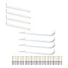 Kit 4 Araras Estilo Moderno Aço Resistente + 4 Cabideiros Rt Inclinados Fixos de Parede Loja Closet - 1