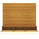Ver imagem 4 de Estante Home para TV até 85 Polegadas com LED e Portas Rattan 100% MDF 217CMX217CM Luminare Native Marrom