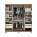 Ver imagem 6 de Guarda Roupa Casal C/ Portas de Correr Reversíveis e Espelho Cor:freijó com Avelã