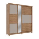 Ver imagem 2 de Guarda Roupa Casal C/ Portas de Correr Reversíveis e Espelho Cor:freijó com Avelã