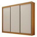 Ver imagem 1 de Guarda Roupa Casal 3 Portas São Paulo Gold Cinamomo Off White - Leifer Móveis