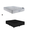 Ver imagem 2 de Cama Box Baú Casal Bipartido Preto Colchão Freedom Molas Ensacadas 138x188 - Ortobom