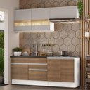 Ver imagem 1 de Armário de Cozinha Compacta 200cm Branco/Rustic/Crema Glamy Madesa 07