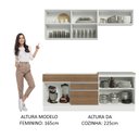 Ver imagem 6 de Armário de Cozinha Compacta 200cm Branco/Rustic/Crema Glamy Madesa 07