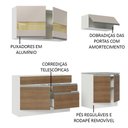 Ver imagem 5 de Armário de Cozinha Compacta 200cm Branco/Rustic/Crema Glamy Madesa 07