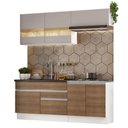 Ver imagem 3 de Armário de Cozinha Compacta 200cm Branco/Rustic/Crema Glamy Madesa 07