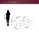 Ver imagem 2 de Sofá Cama 3 Lugares Reclinável Emília 