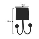 Ver imagem 2 de Toalheiro Cabideiro Duplo Flor 3d Rústico Artesanal Ferro Cor Rosa