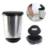 Lixeira com Pedal Label Prata Cozinha Banheiro 10 Litros - 3