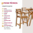 Ver imagem 7 de Conjunto Mesa Bistrô Ballare Tampo Redondo e 4 Banquetas Eva Milano/imbuia Nat/cinam. Imbuia